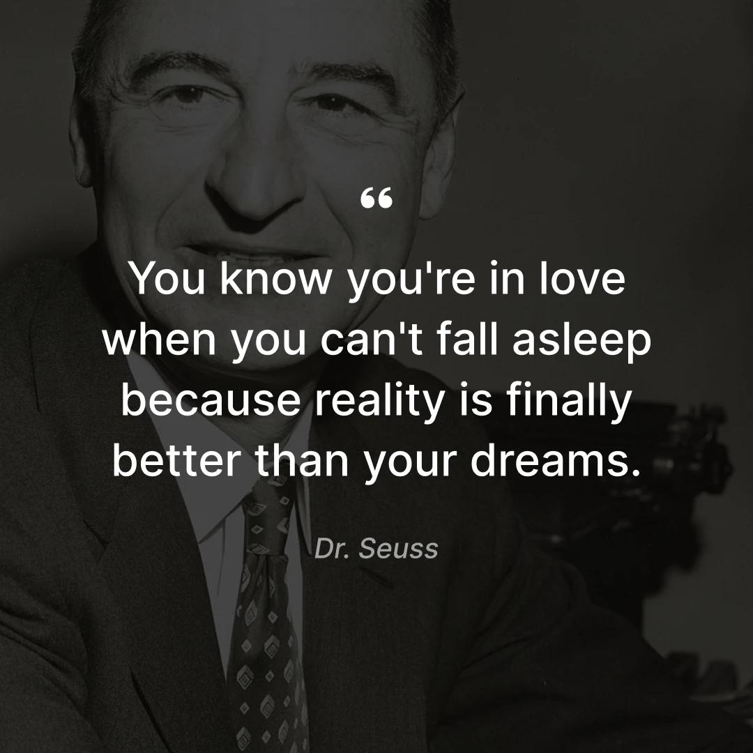 Short Love Words For Man Dr Seuss Quote
