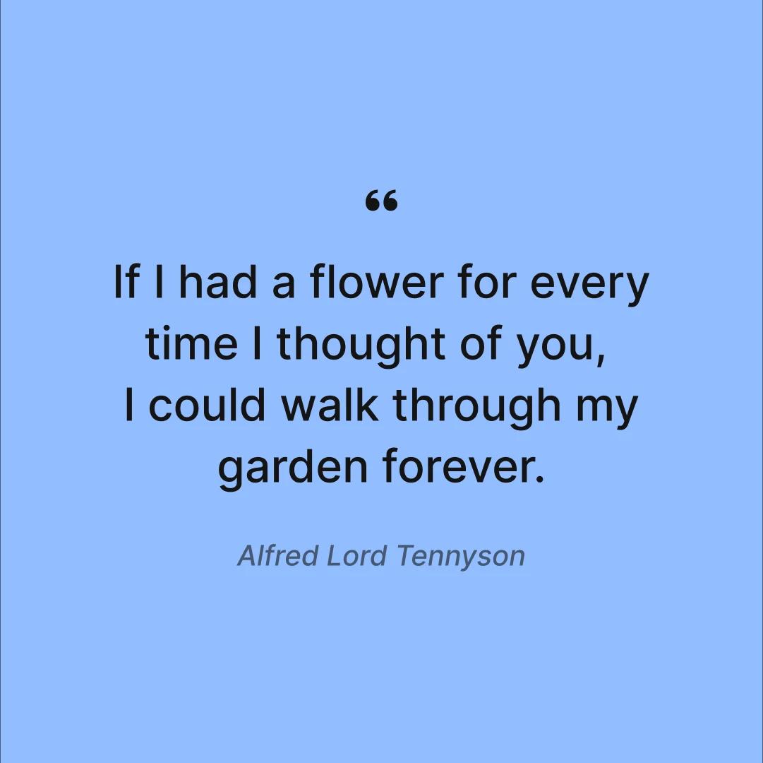 True love words for him Alfred Lord Tennyson quote
