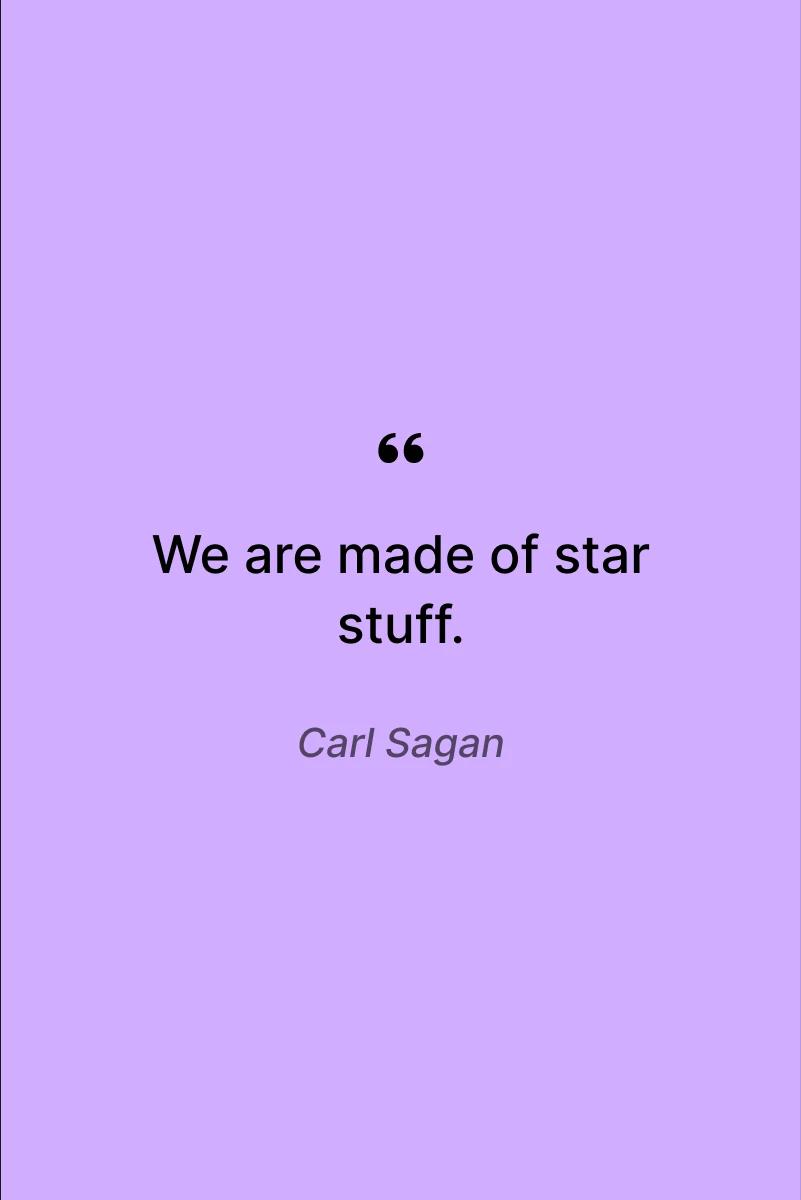 space quotes Carl Sagan astronaut