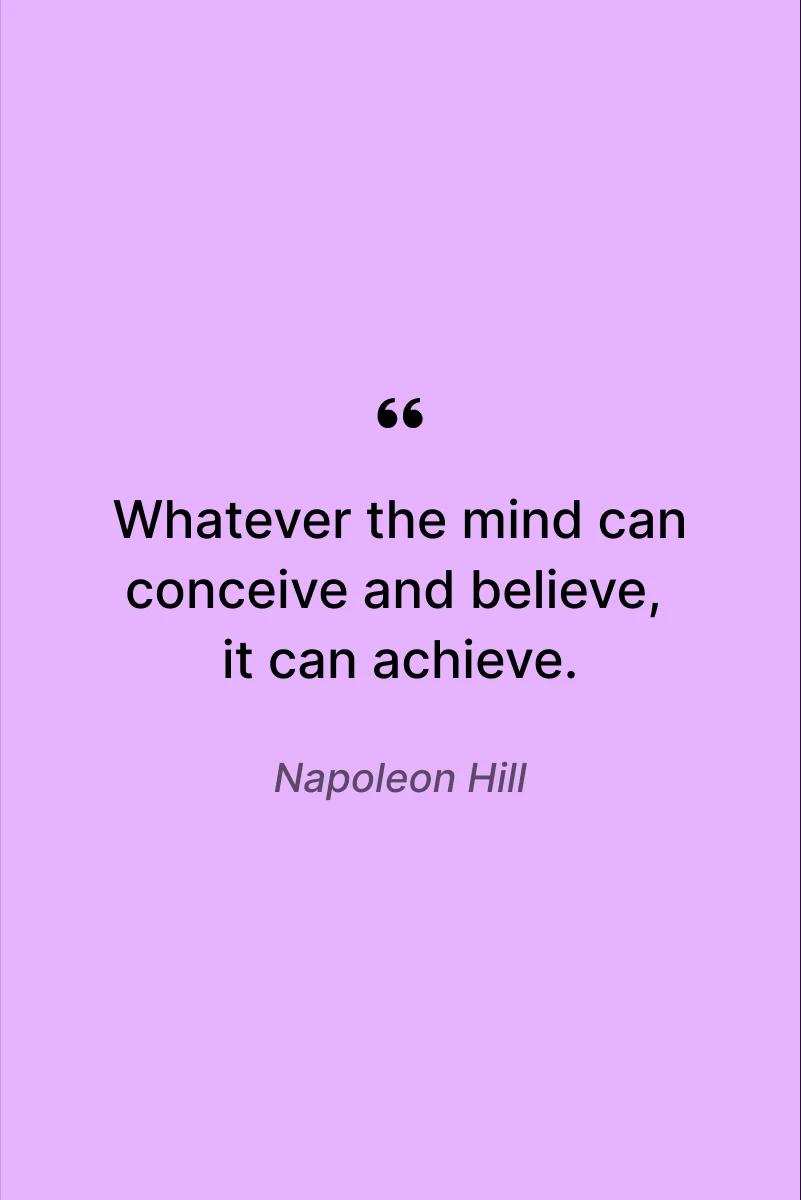 Napoleon Hill quote motivational quotes